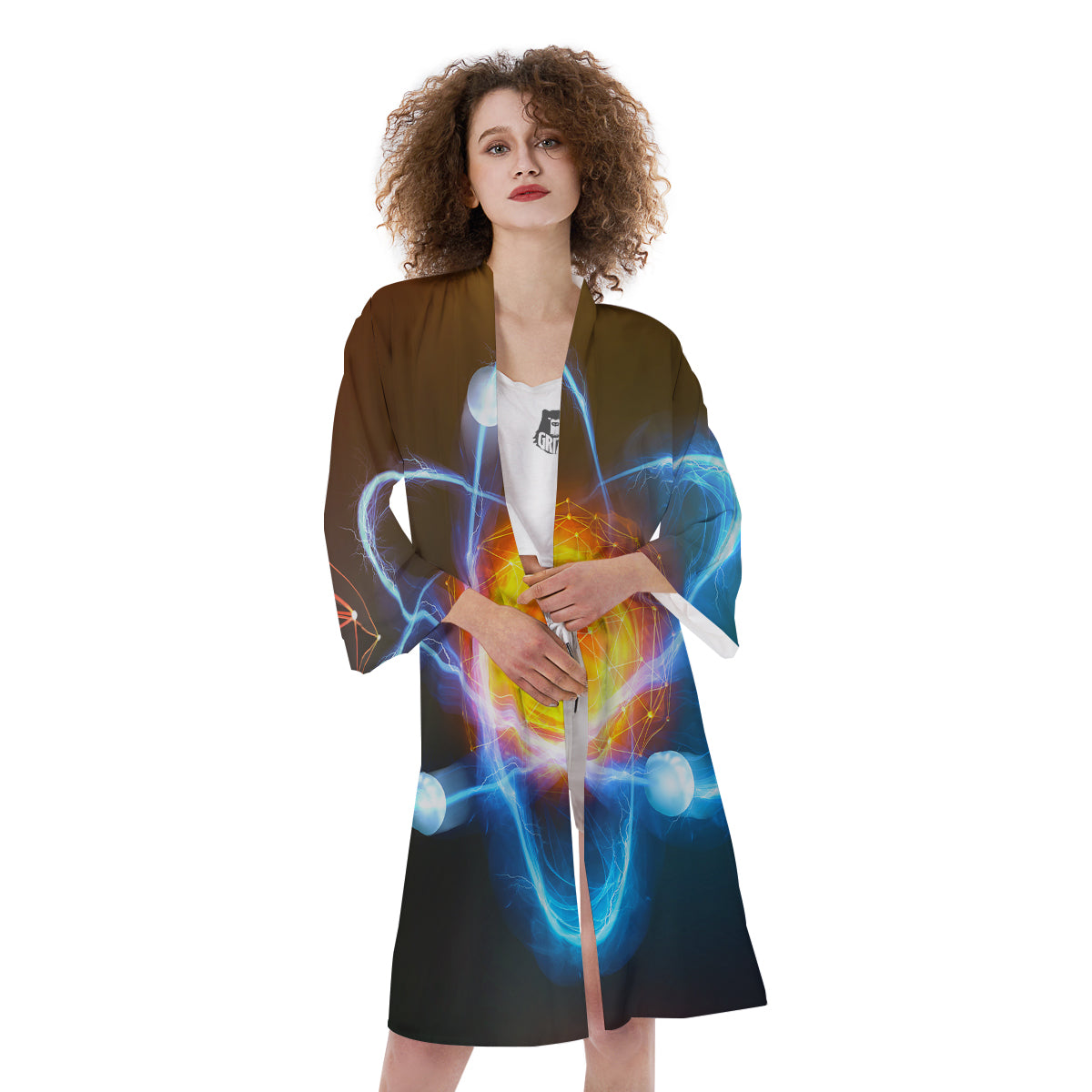 Atomic Structure Print Kimono-grizzshop