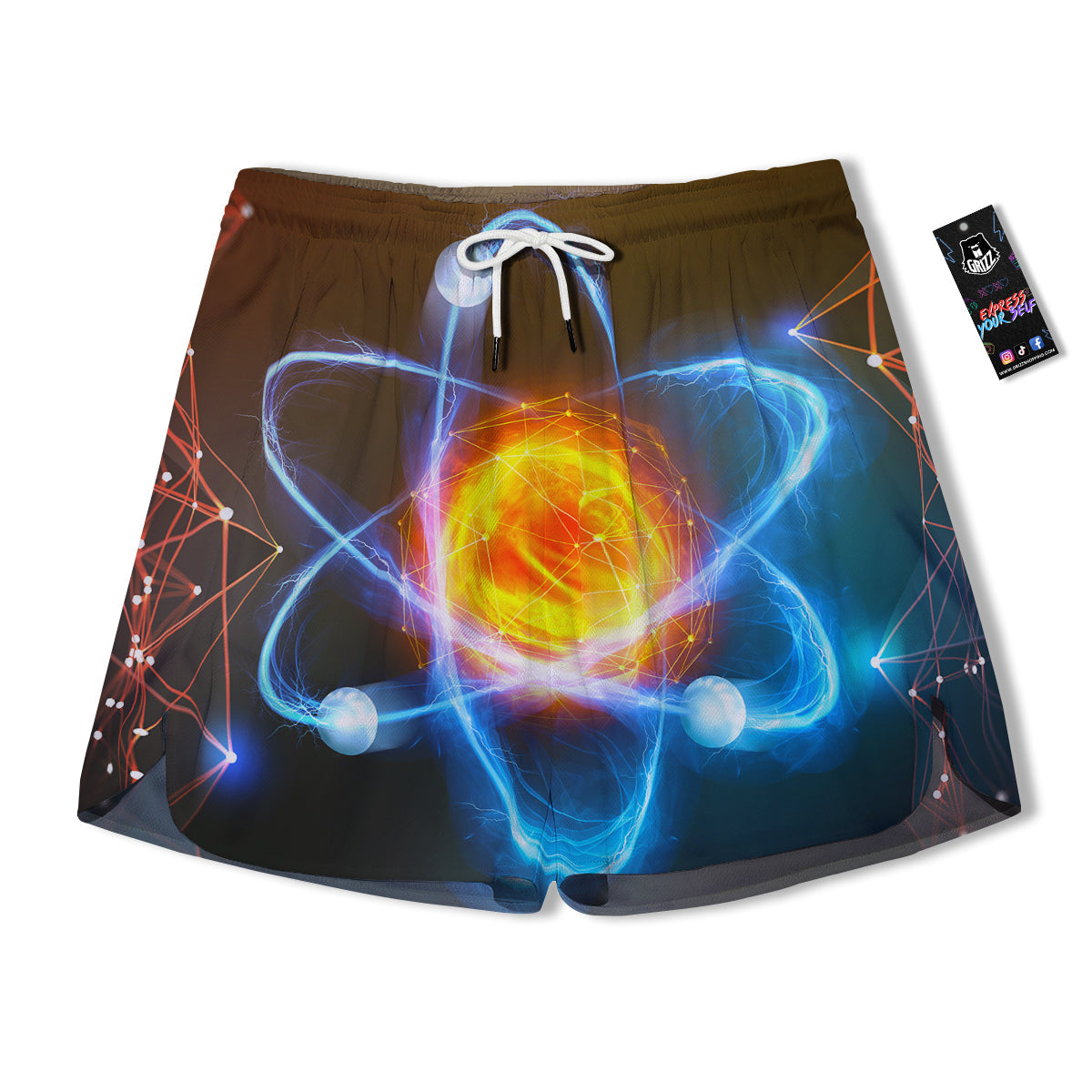 Atom Science Pattern Print Women's Shorts