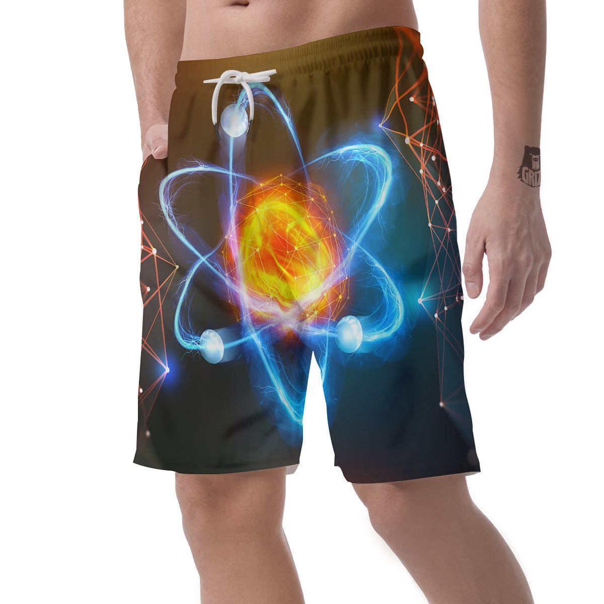 Atomic Structure Print Men's Shorts-grizzshop