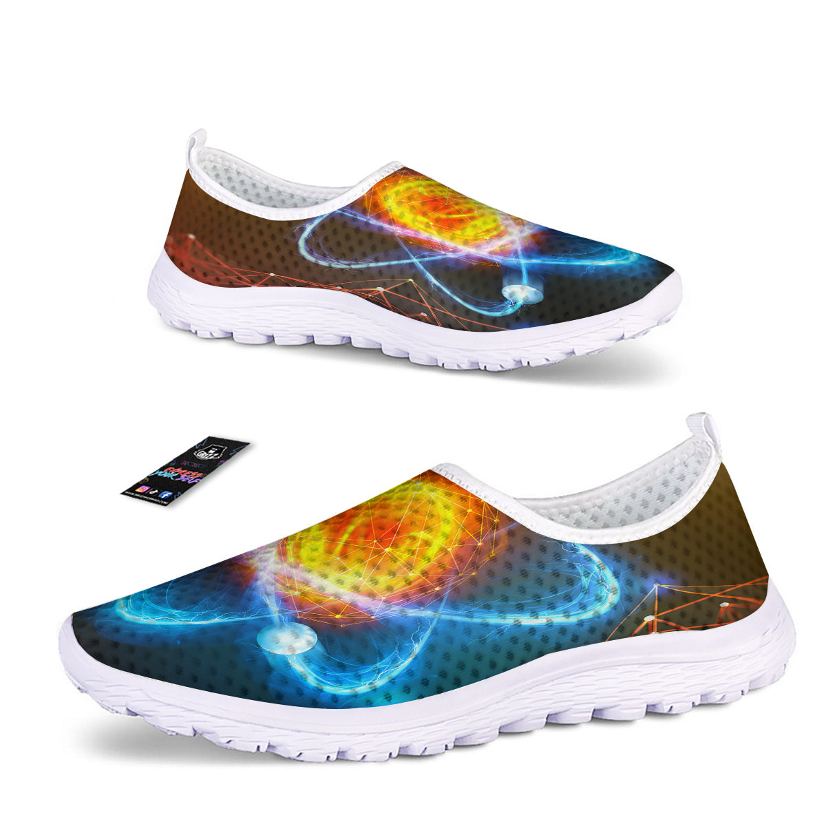 Atomic Structure Print Nurse Shoes-grizzshop