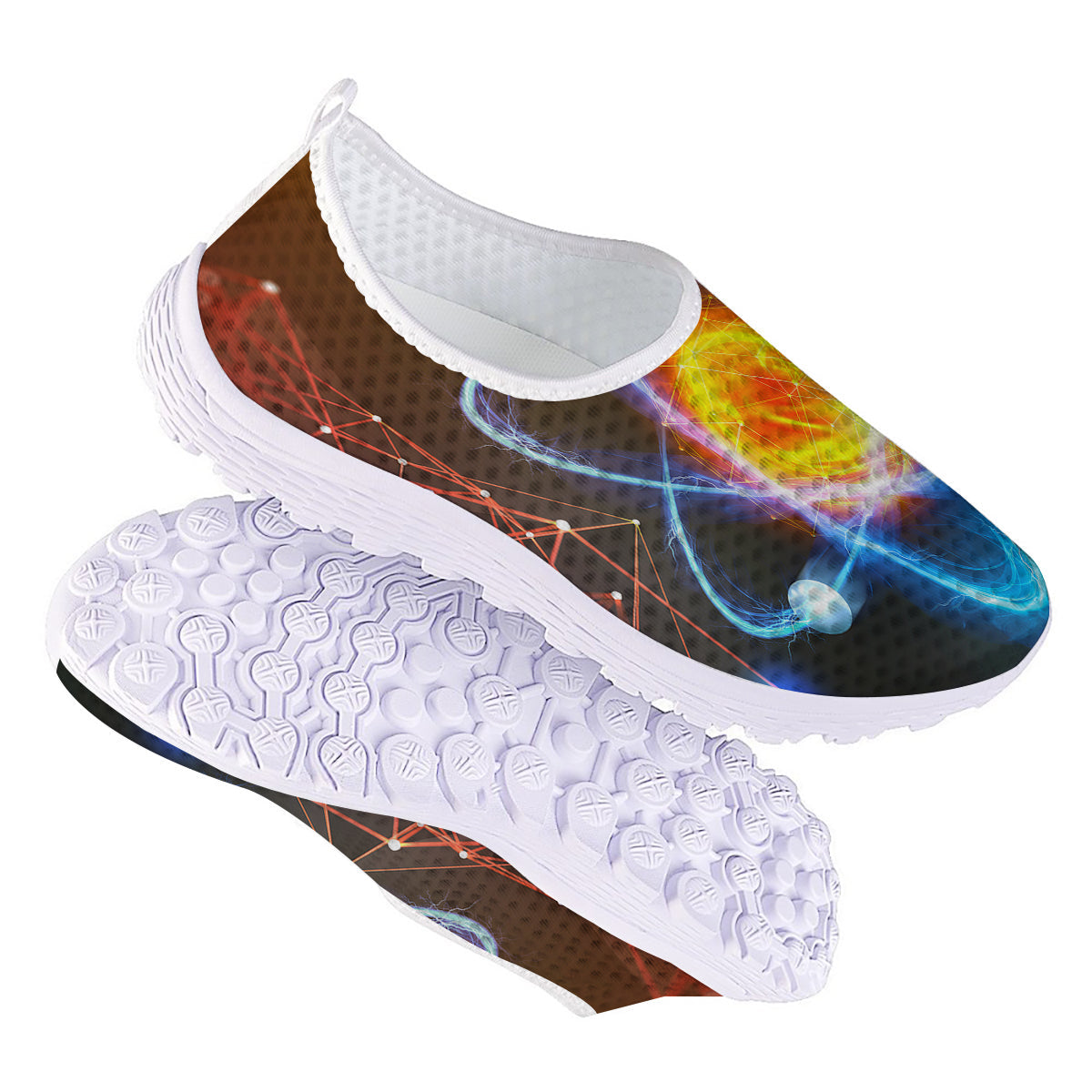 Atomic Structure Print Nurse Shoes-grizzshop