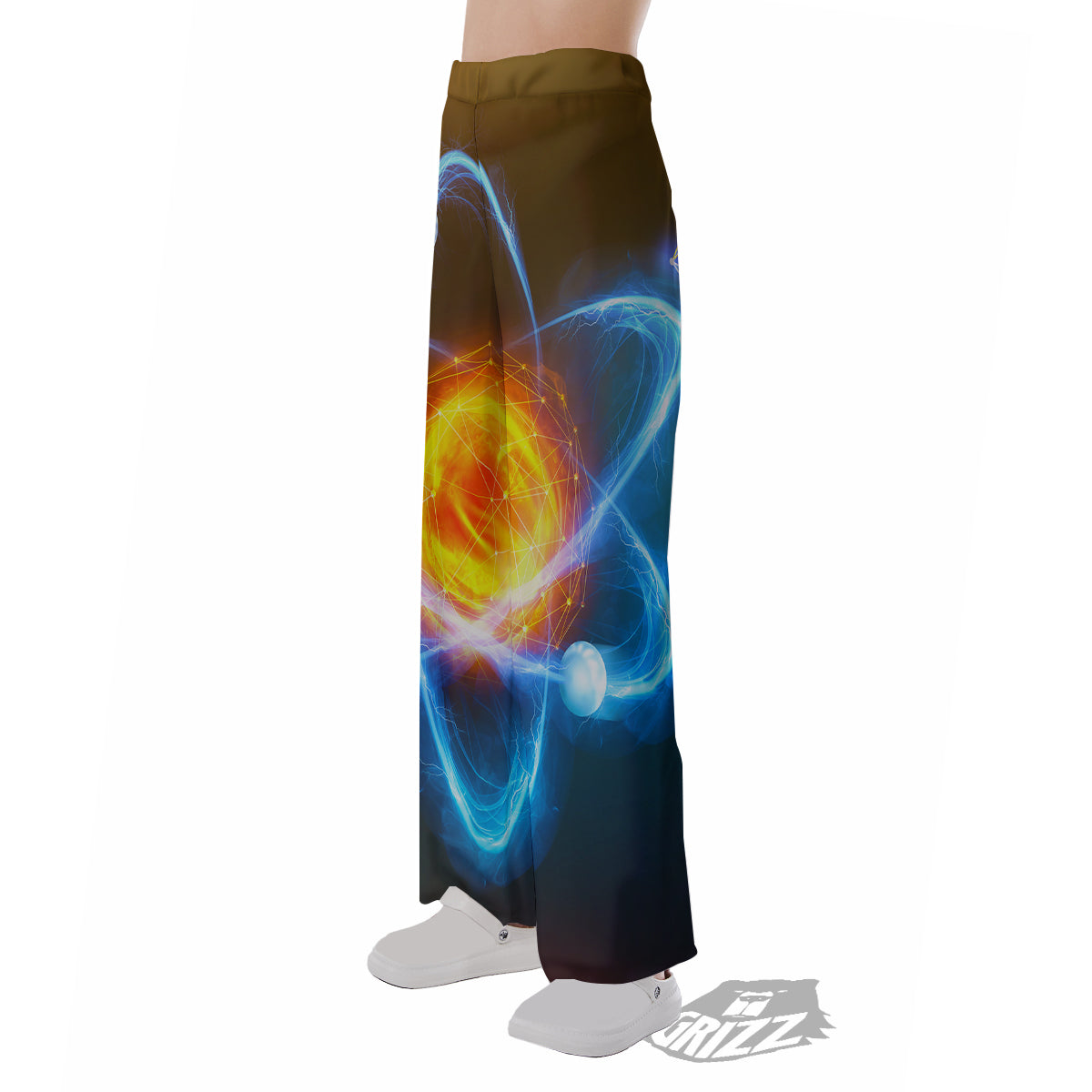 Atomic Structure Print Pajama Pants-grizzshop