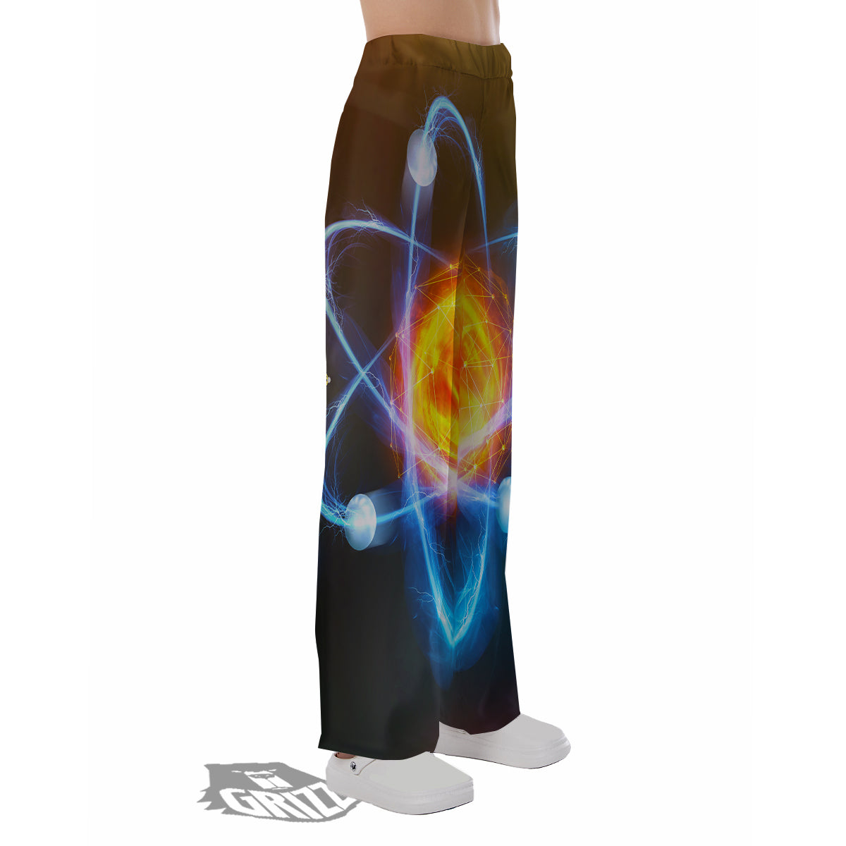 Atomic Structure Print Pajama Pants-grizzshop