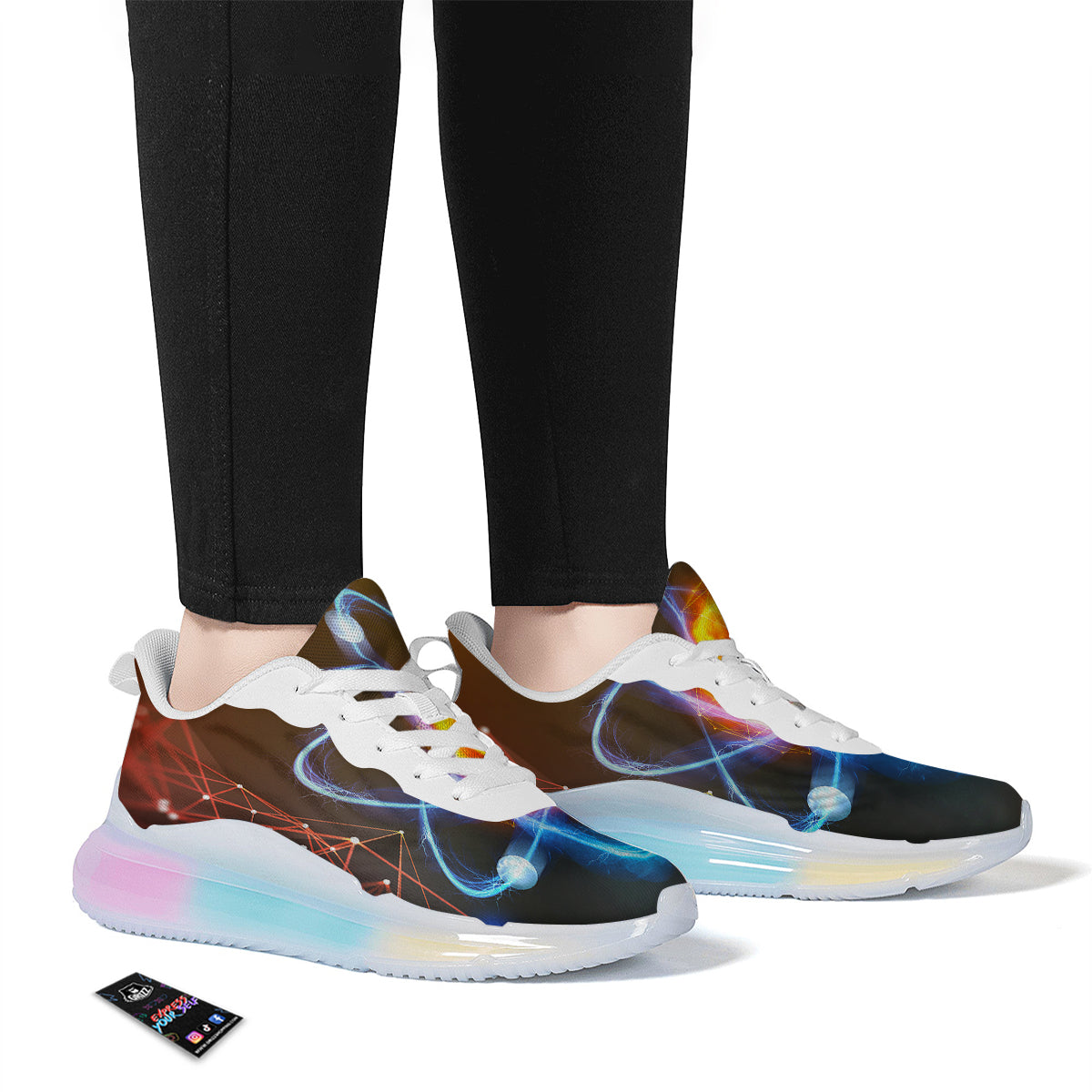 Atomic Structure Print Running Sneakers-grizzshop
