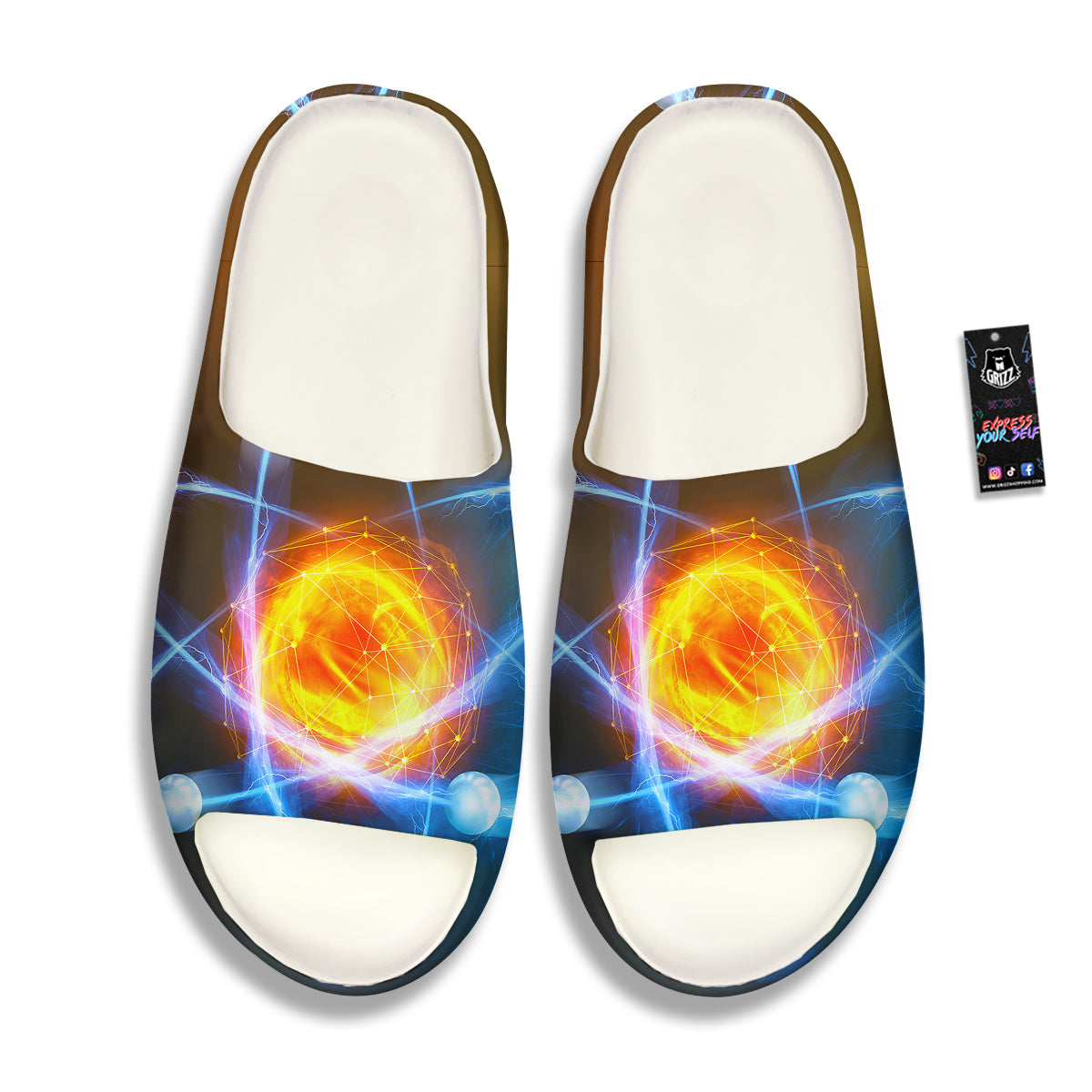 Atomic Structure Print Sandals-grizzshop