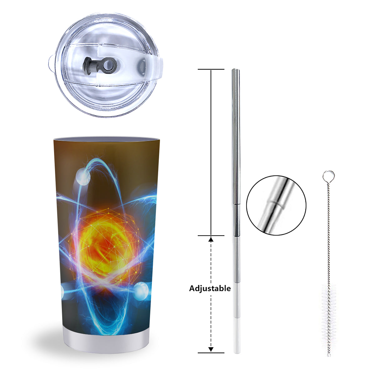Atomic Structure Print Tumbler-grizzshop