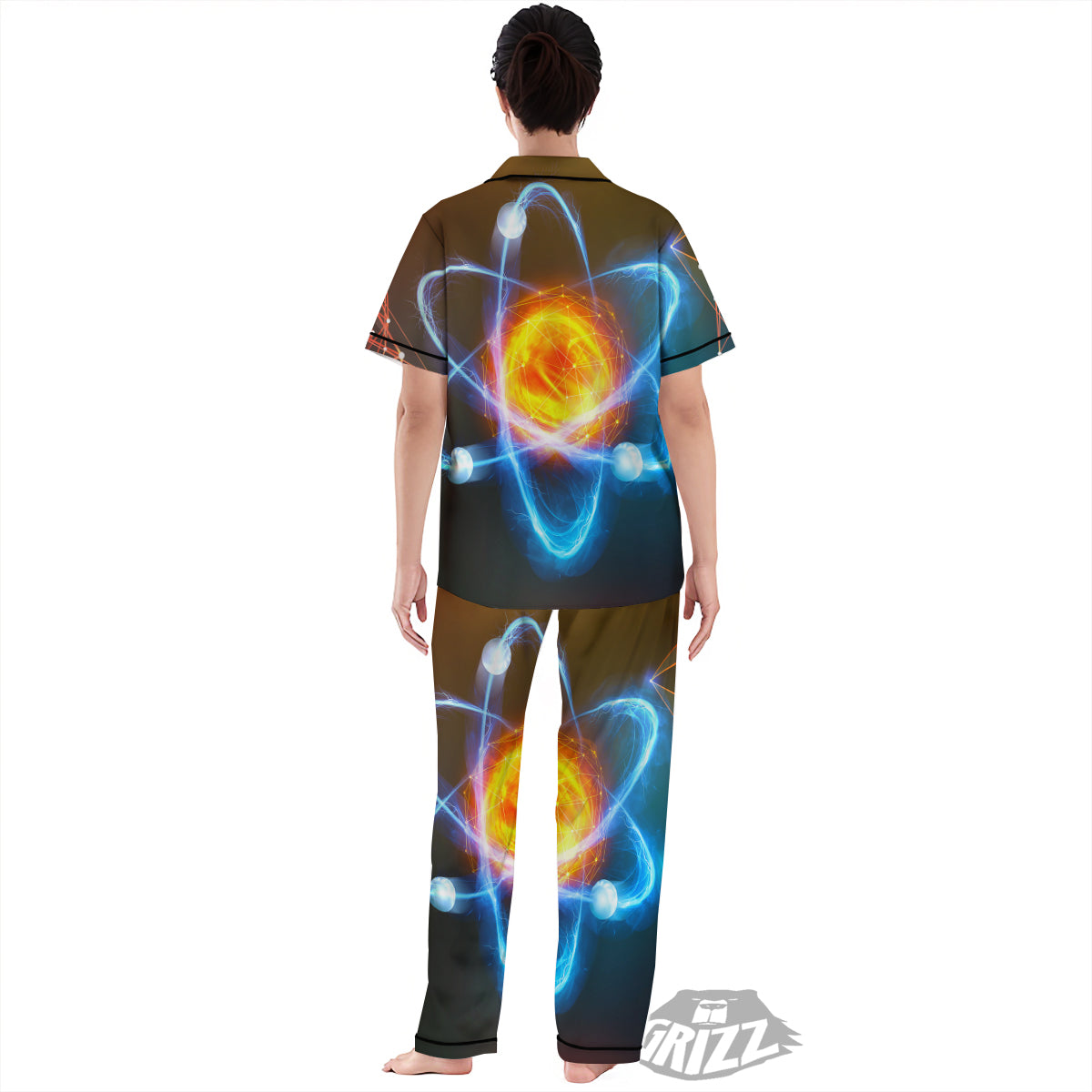 Atomic Structure Print Women's Pajamas Set-grizzshop