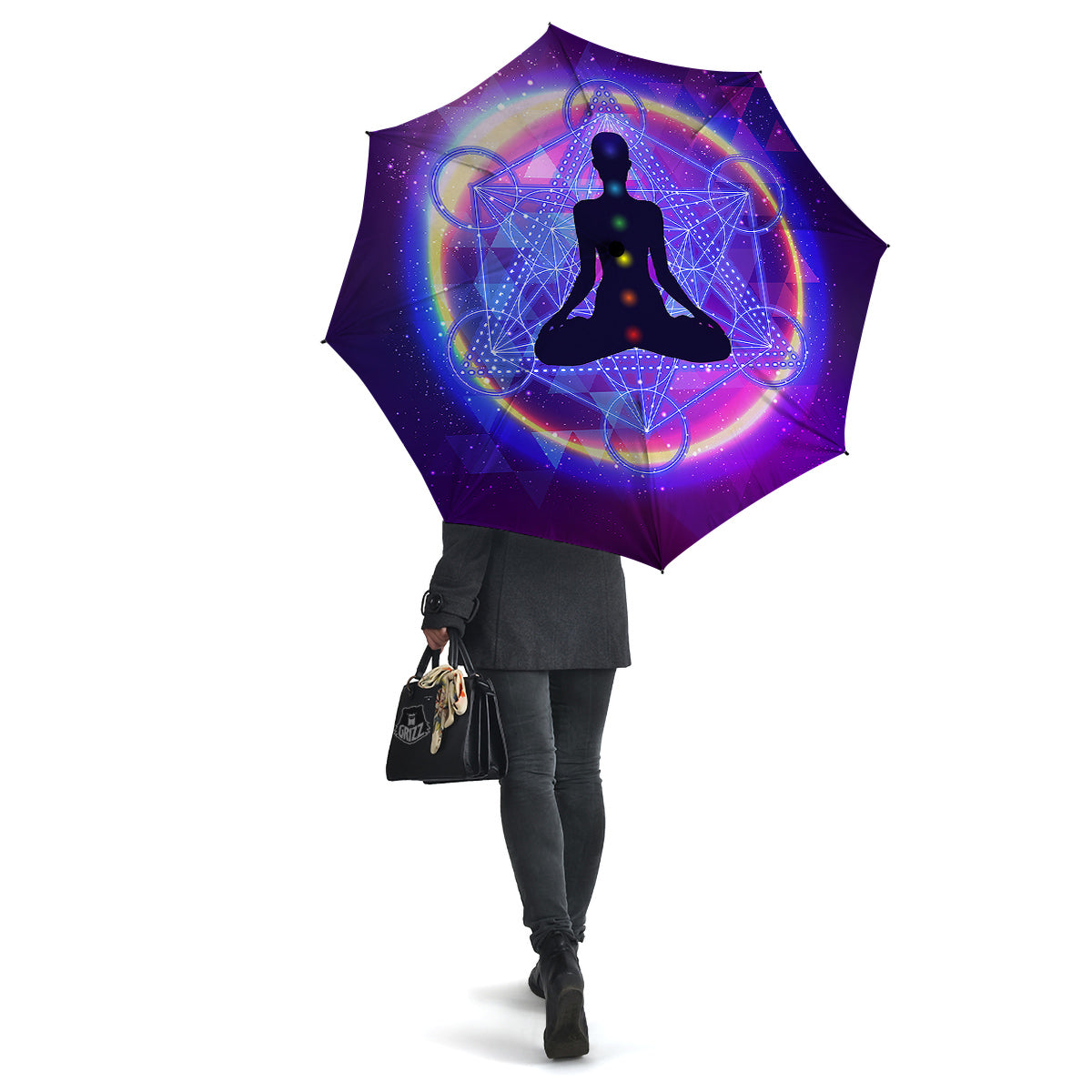 Aura Chakras Colorful Print Umbrella-grizzshop