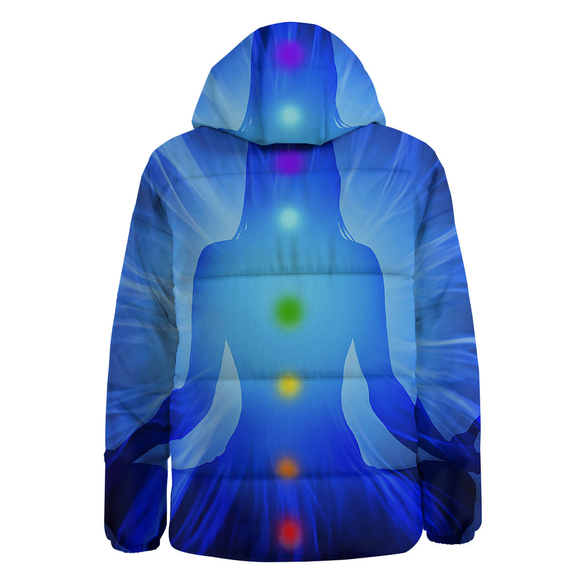 Aura Seven Chakras Print Down Jacket-grizzshop