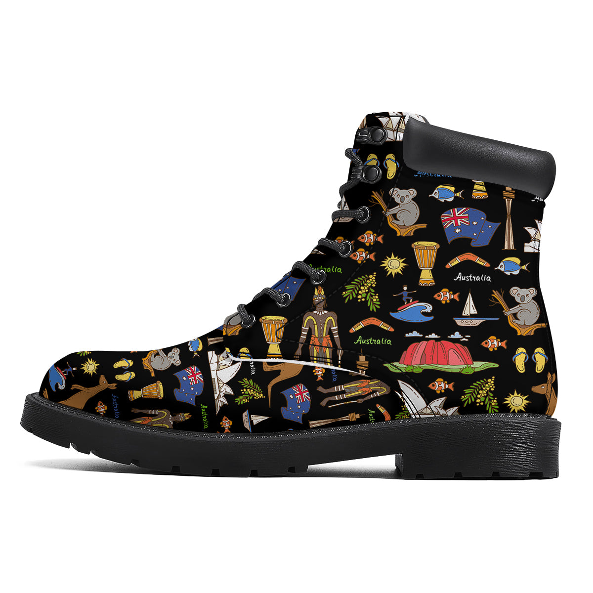 Australia Theme Print Pattern Boots-grizzshop