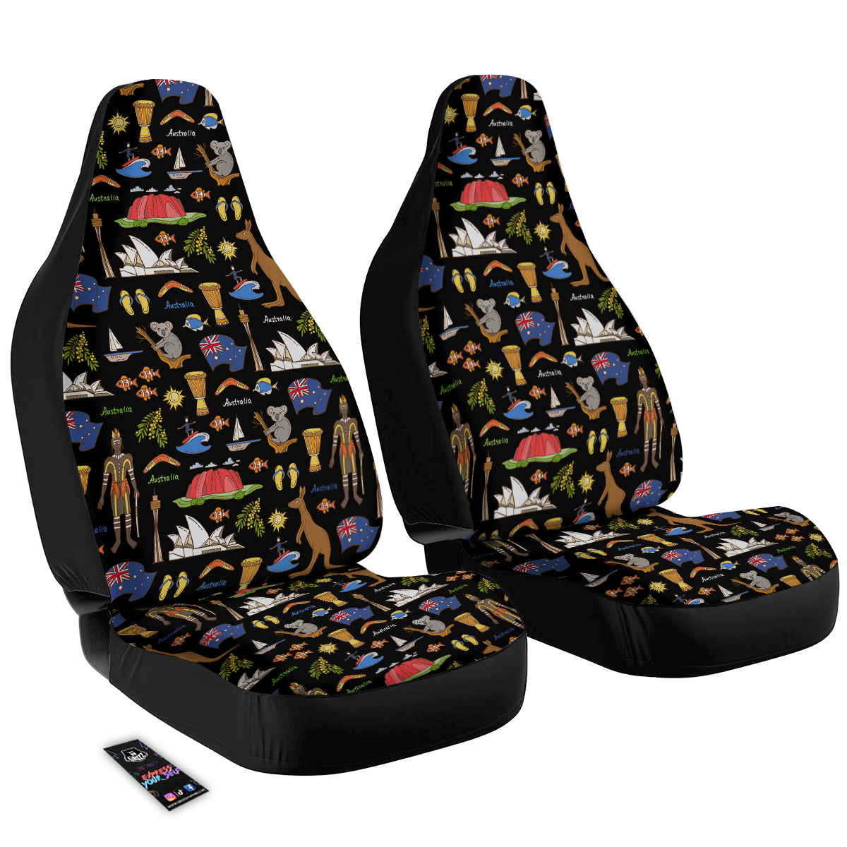 Australia Theme Print Pattern Car Seat Covers-grizzshop