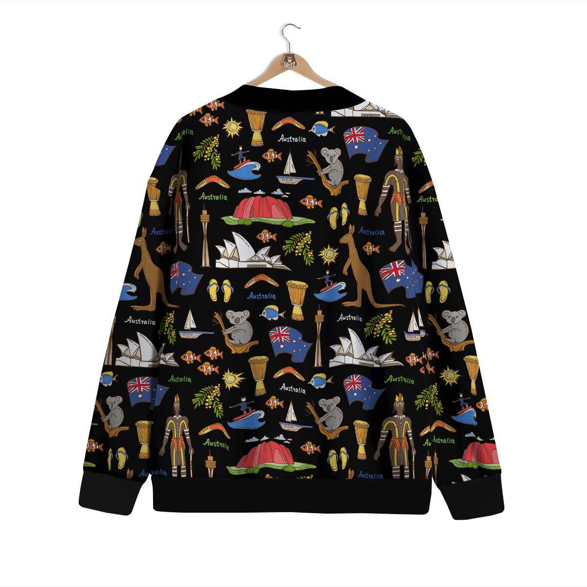 Australia Theme Print Pattern Cardigan-grizzshop