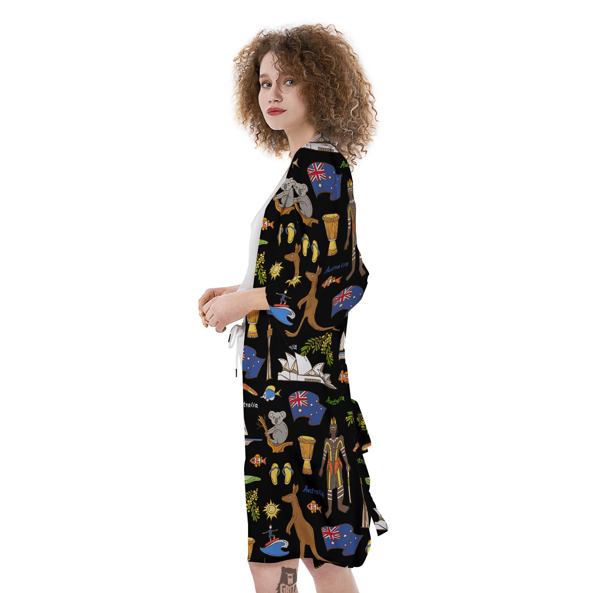 Australia Theme Print Pattern Kimono-grizzshop