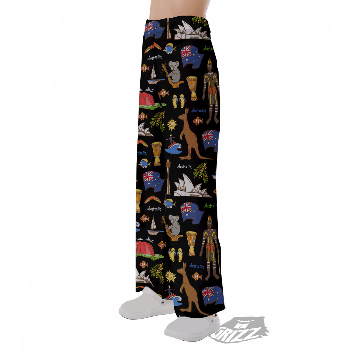 Australia Theme Print Pattern Pajama Pants-grizzshop