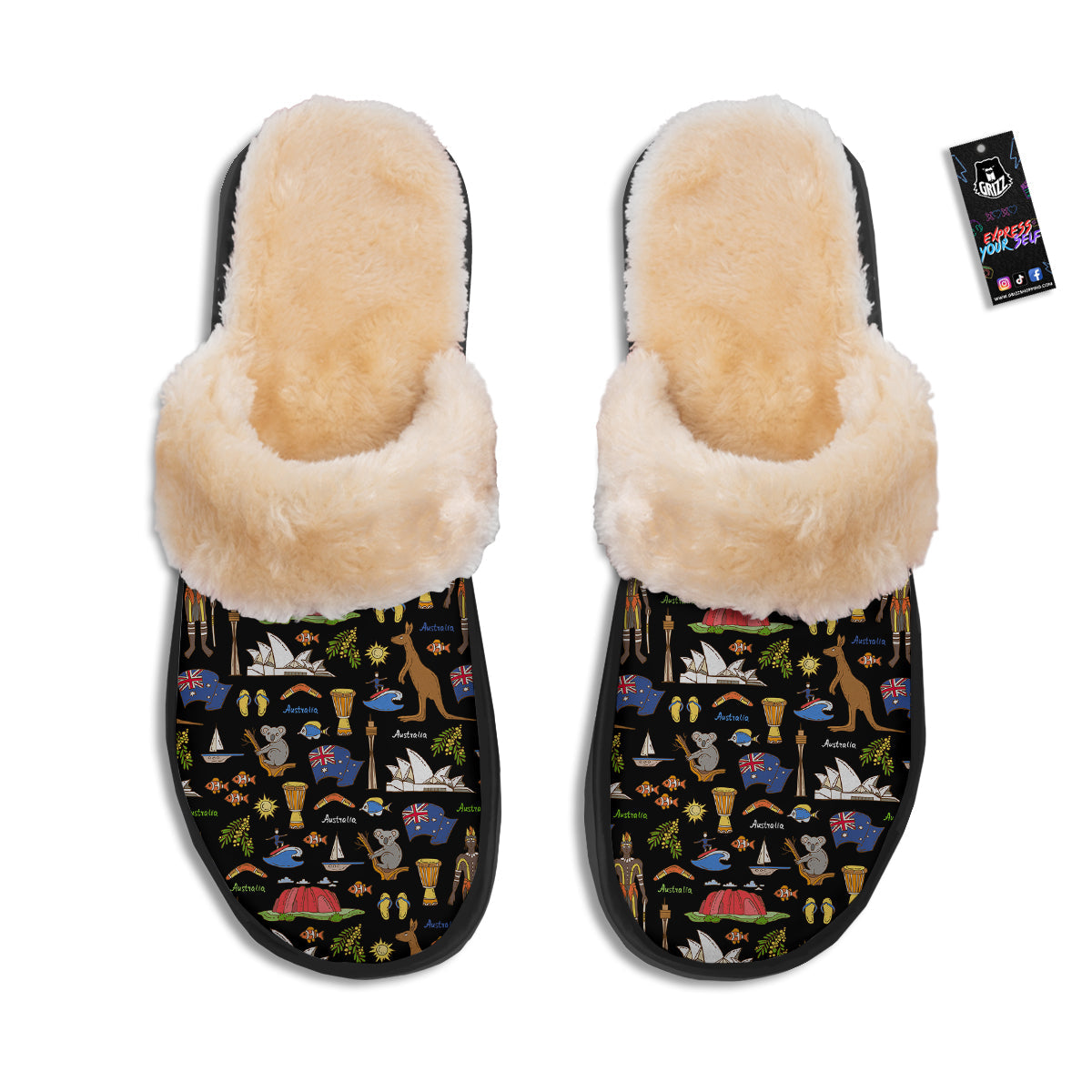 Australia Theme Print Pattern Slippers-grizzshop