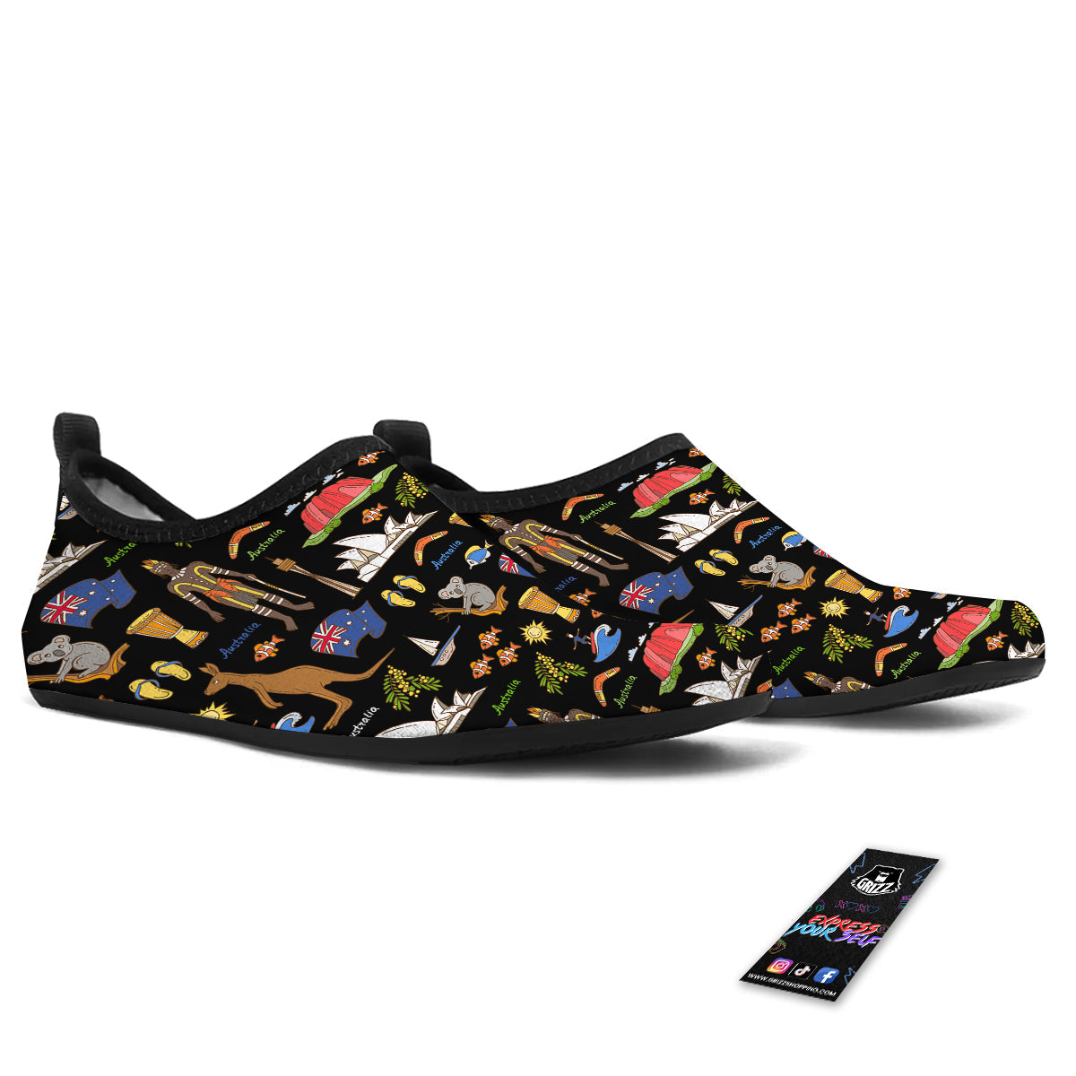 Australia Theme Print Pattern Water Shoes-grizzshop