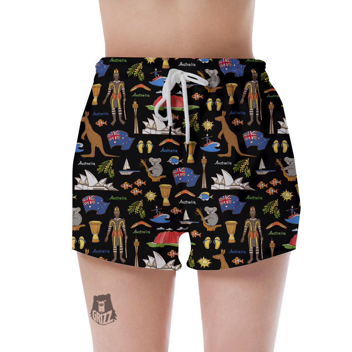 Australia Theme Print Pattern Women's Shorts-grizzshop