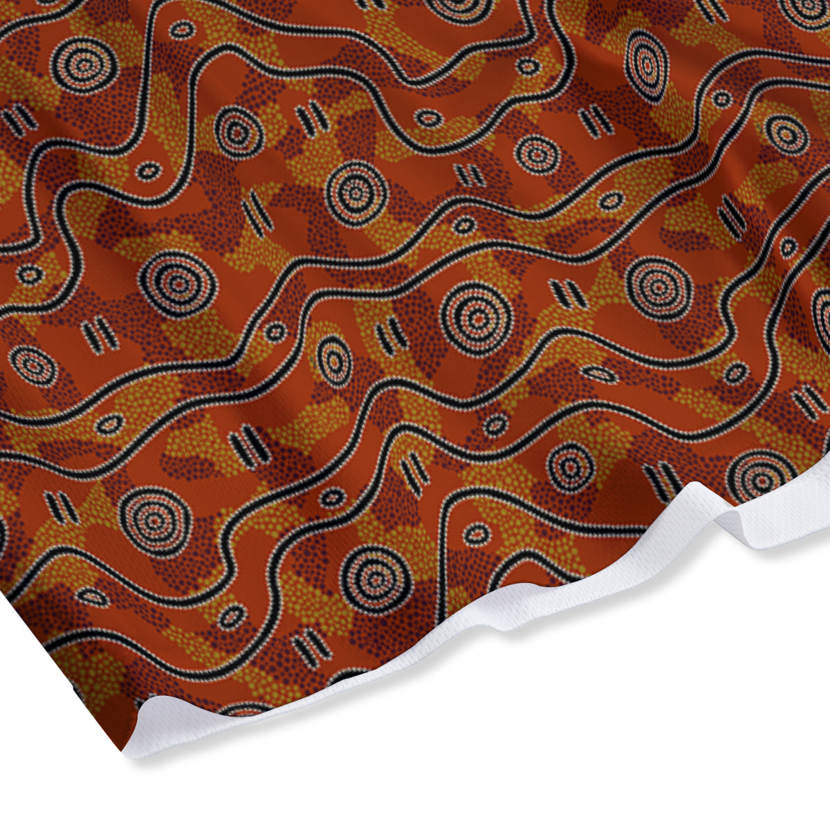 Bohemian Ethnic Mandala Print Pattern Mesh Shorts