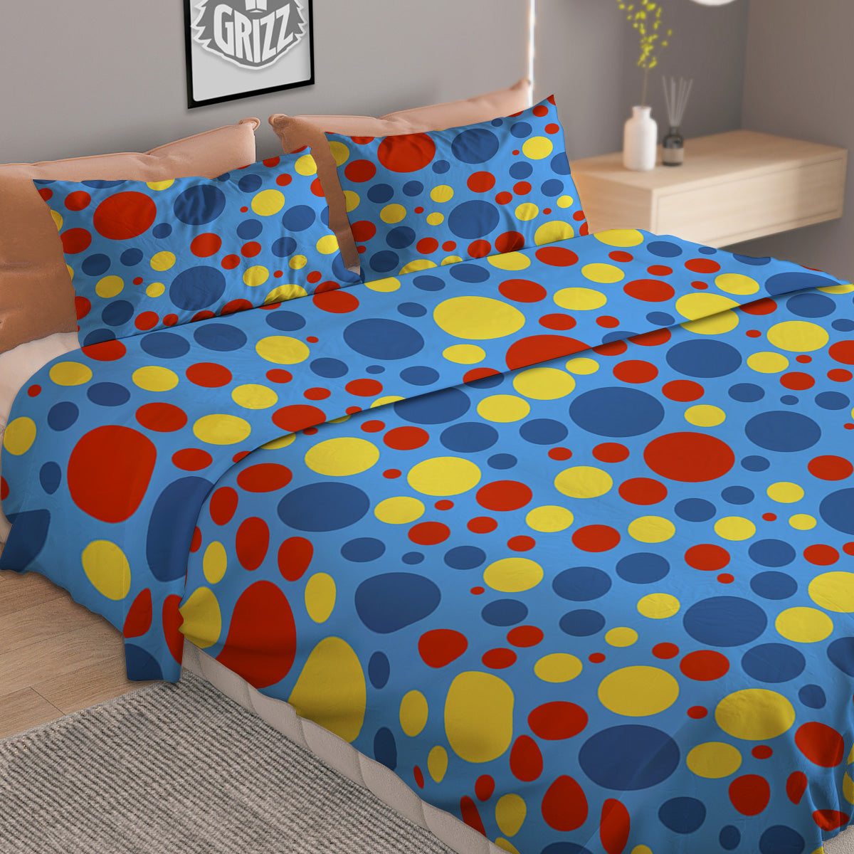 Autism Awareness Dots Color Print Pattern Duvet Cover Bedding Set