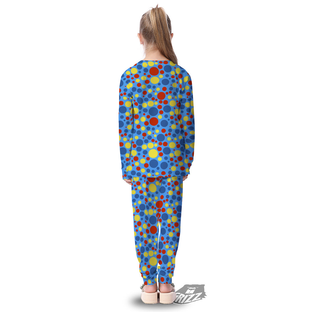 Autism Awareness Dots Color Print Pattern Kid's Pajamas-grizzshop