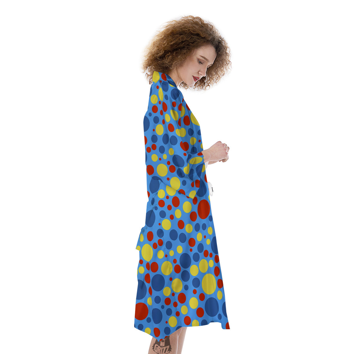 Autism Awareness Dots Color Print Pattern Kimono-grizzshop