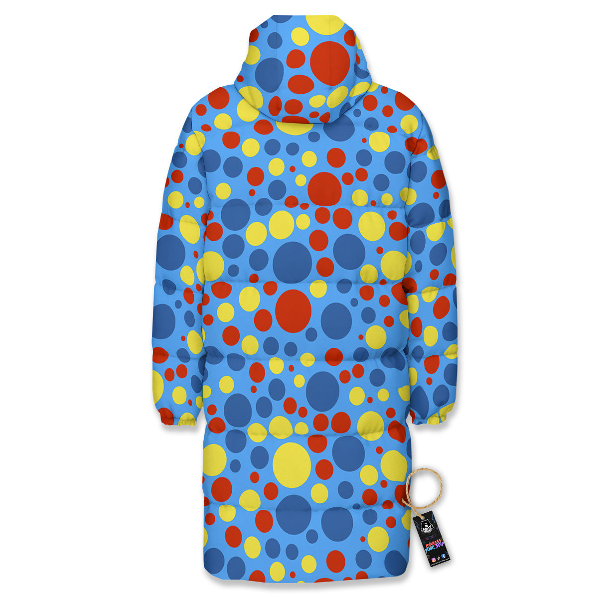 Autism Awareness Dots Color Print Pattern Long Down Jacket-grizzshop
