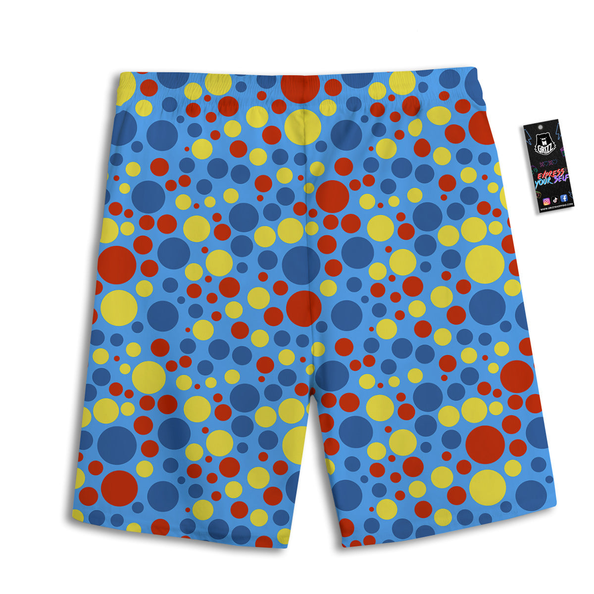 Autism Awareness Dots Color Print Pattern Men's Athletic Shorts