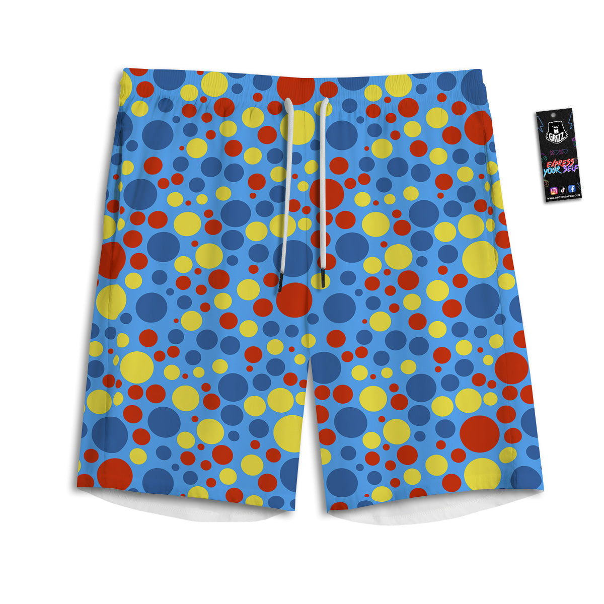 Autism Awareness Dots Color Print Pattern Men's Athletic Shorts