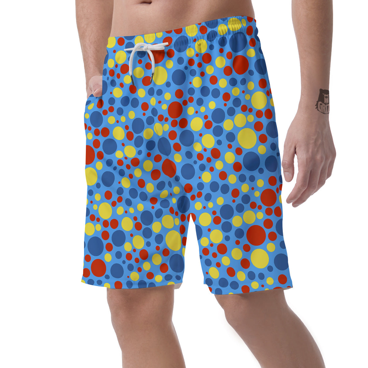 Autism Awareness Dots Color Print Pattern Men's Shorts-grizzshop