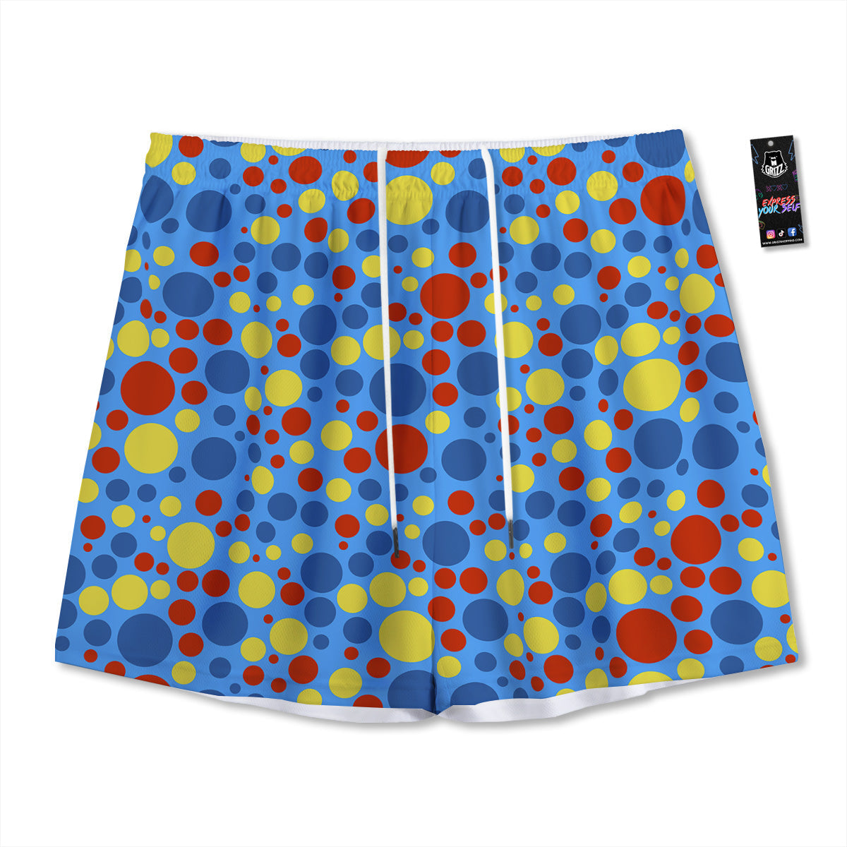 Calavera Cat Day Of The Dead Print Pattern Mesh Shorts