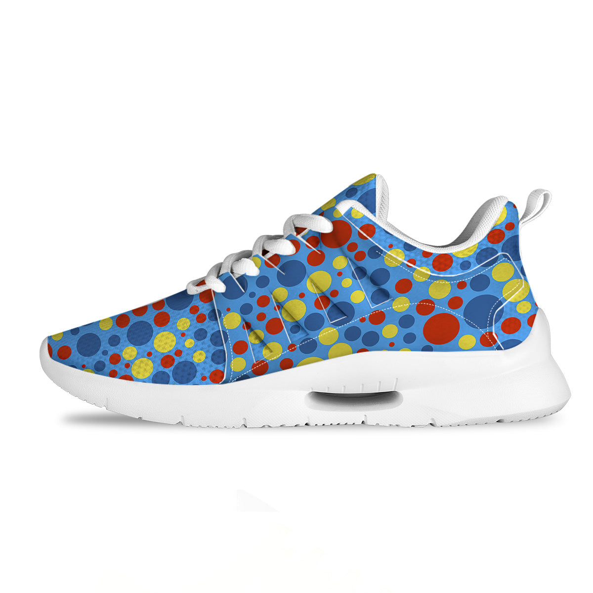 Autism Awareness Dots Color Print Pattern Tennis Shoes-grizzshop