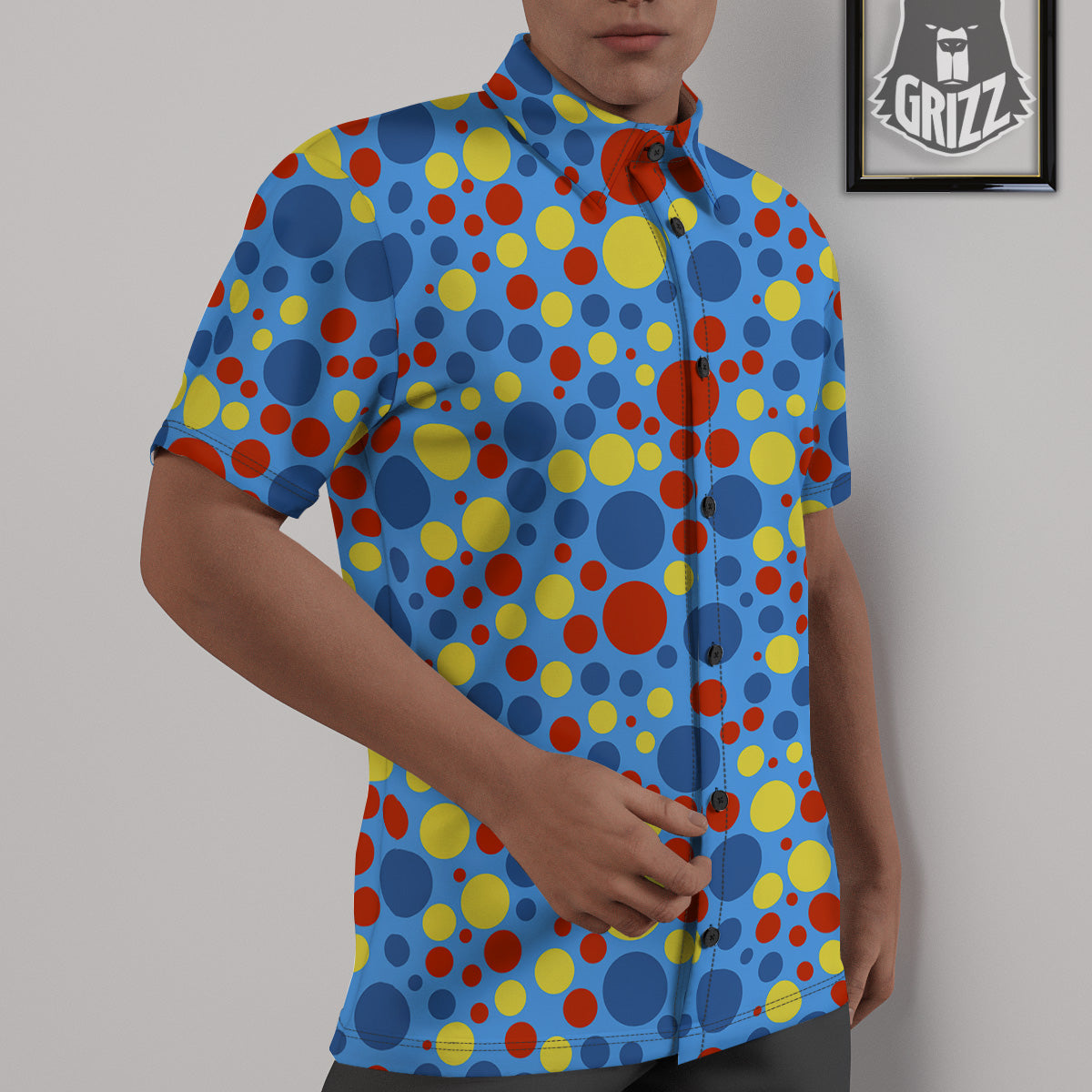 Autism Awareness Dots Color Print Pattern Untucked Shirts-grizzshop