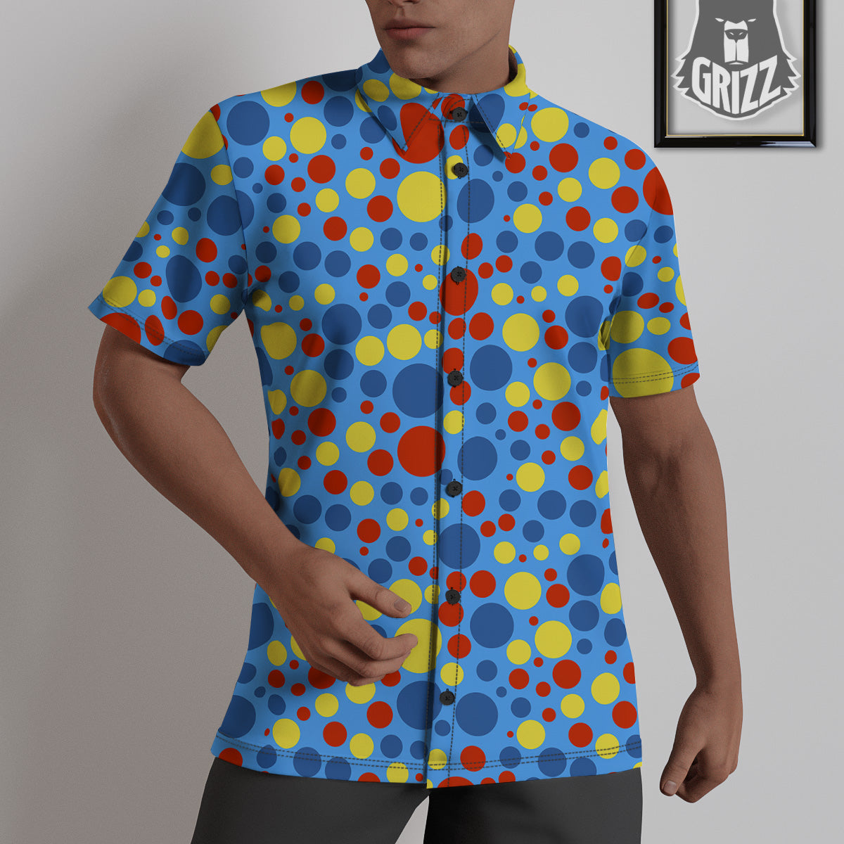 Autism Awareness Dots Color Print Pattern Untucked Shirts-grizzshop