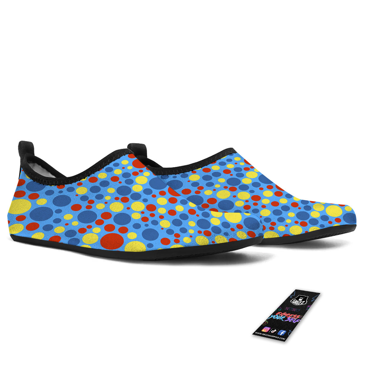 Autism Awareness Dots Color Print Pattern Water Shoes-grizzshop