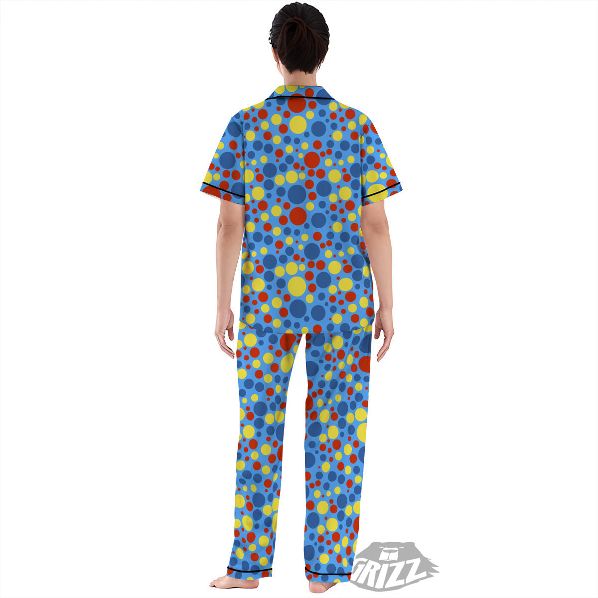 Autism Awareness Dots Color Print Pattern Women's Pajamas Set-grizzshop