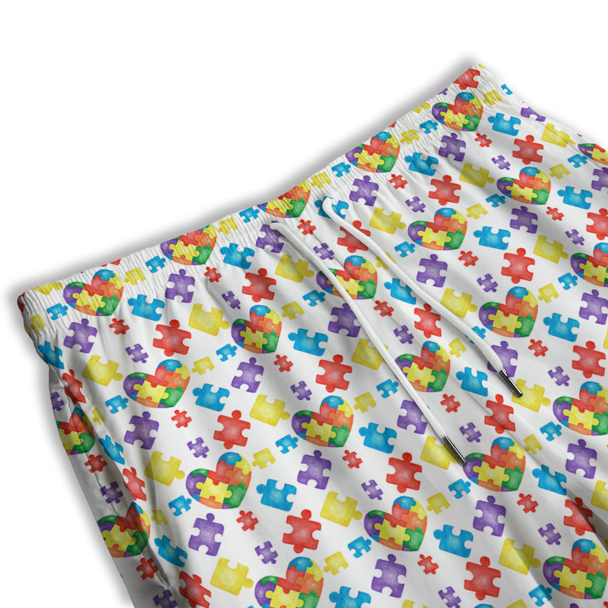 Autism Awareness Print Pattern Men's Athletic Shorts