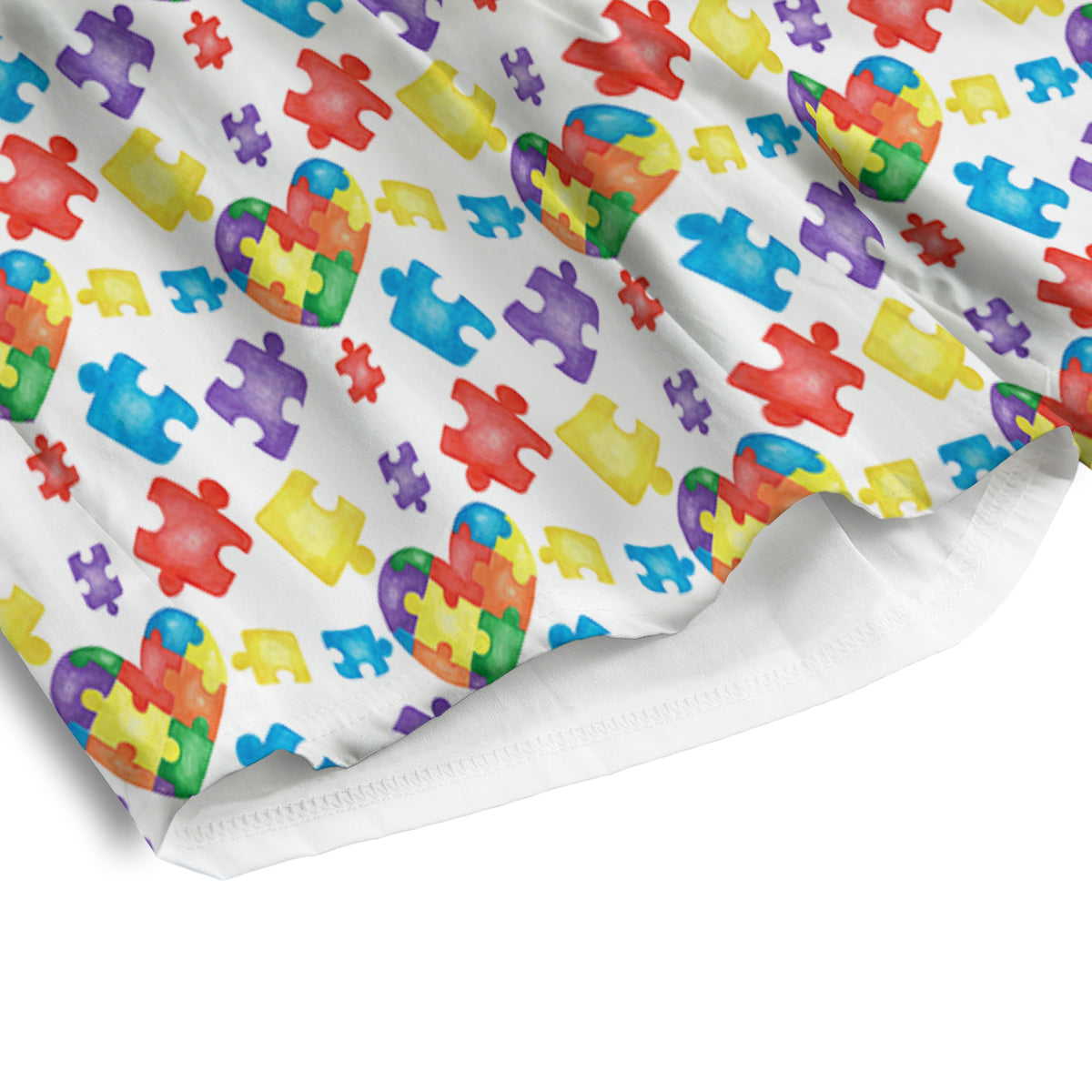 Autism Awareness Print Pattern Men's Athletic Shorts