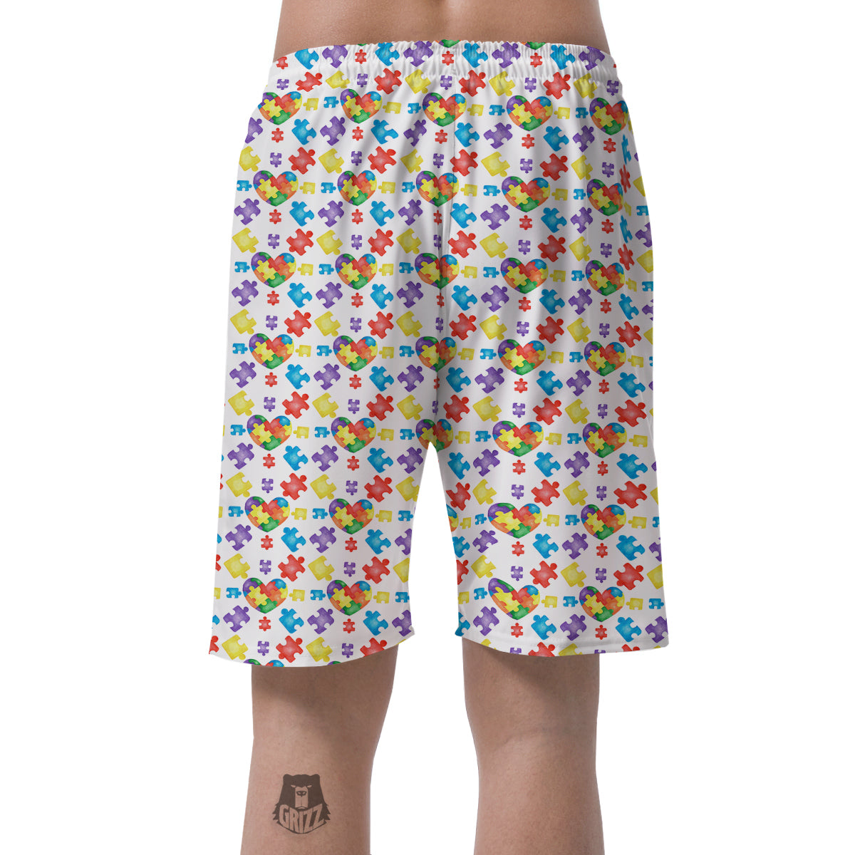 Autism Awareness Print Pattern Men's Shorts-grizzshop