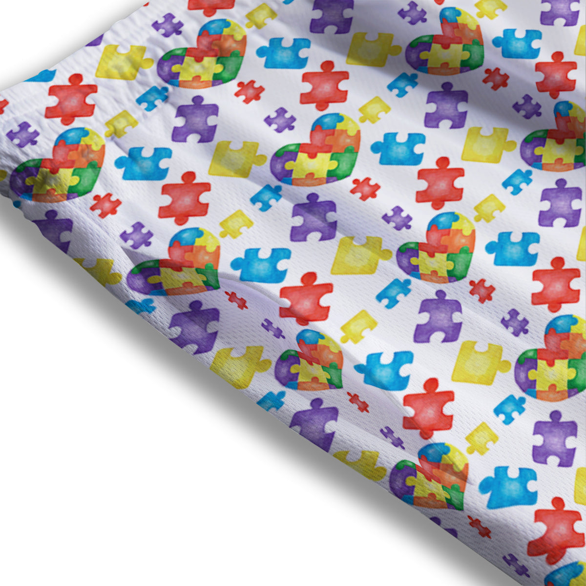 Boho Damask Print Pattern Mesh Shorts