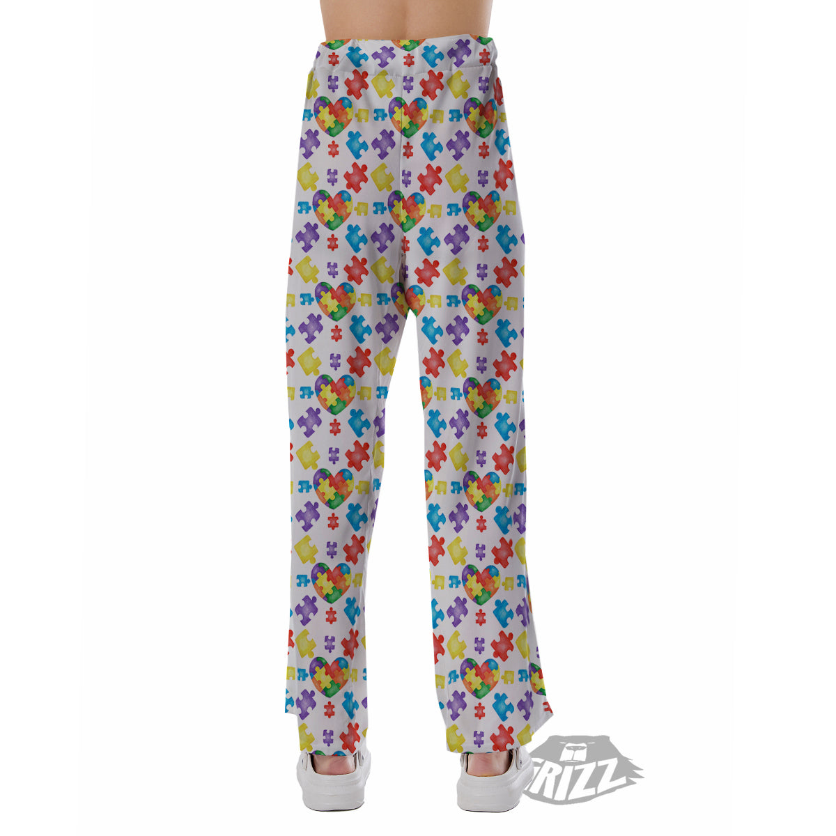 Autism Awareness Print Pattern Pajama Pants-grizzshop