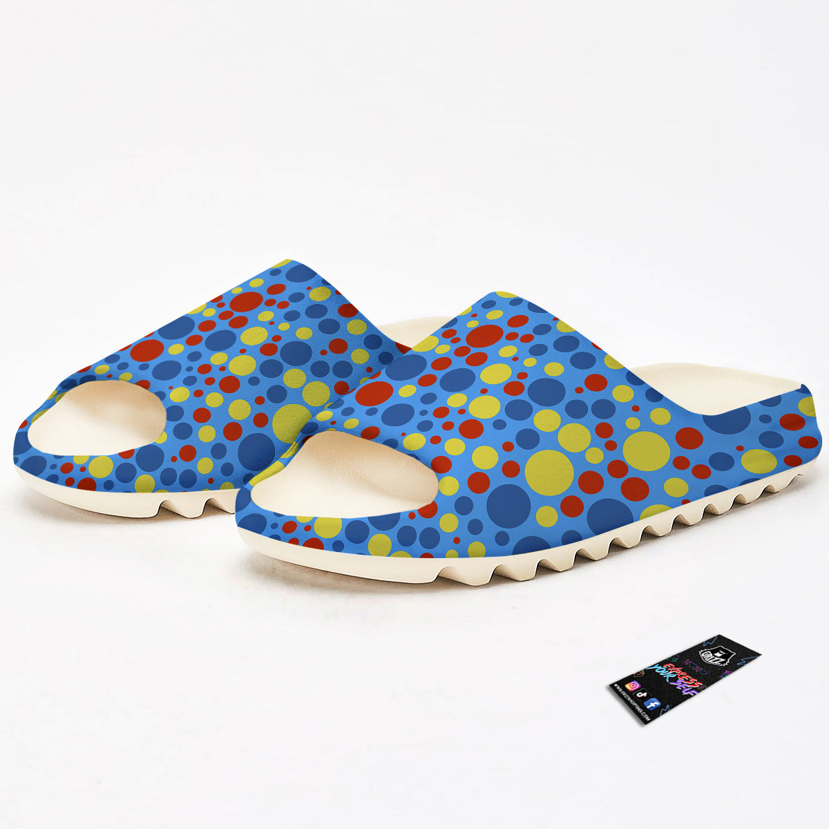 Autism Awareness Dots Color Print Pattern Sandals-grizzshop
