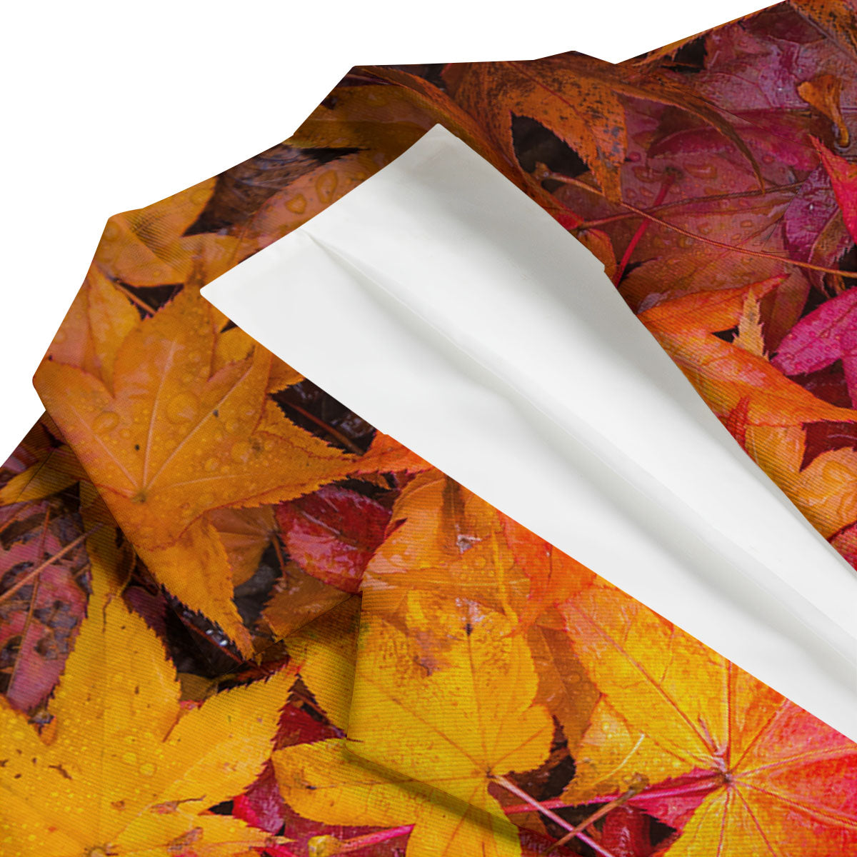 Autumn Leaves Print Men's Blazer-grizzshop