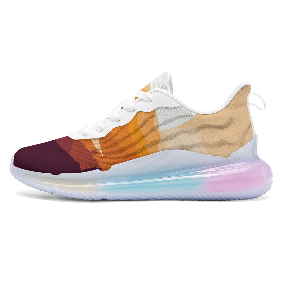 Autumn Mountains Sunset Print Running Sneakers-grizzshop