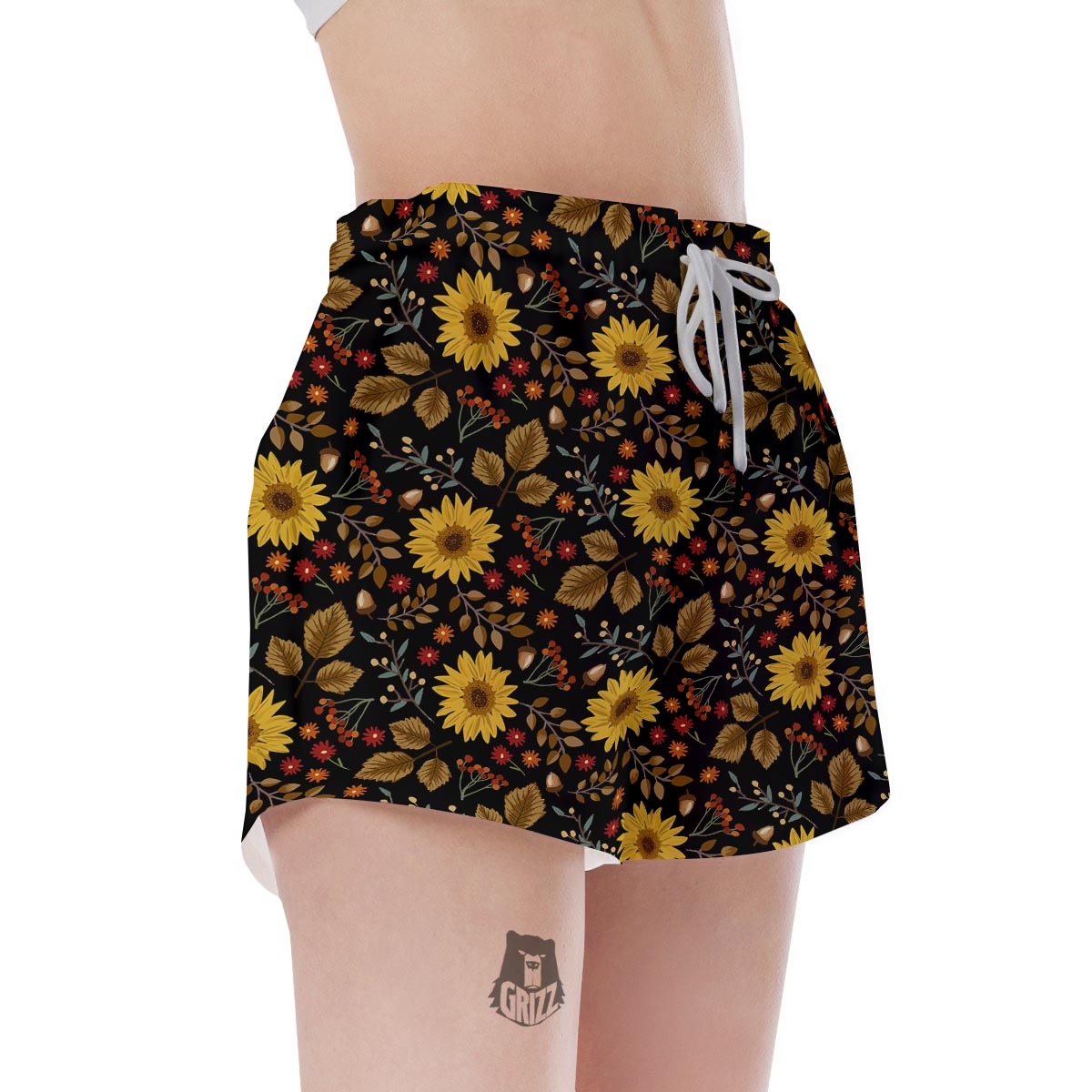 Autumn Sunflower Women's Shorts-grizzshop