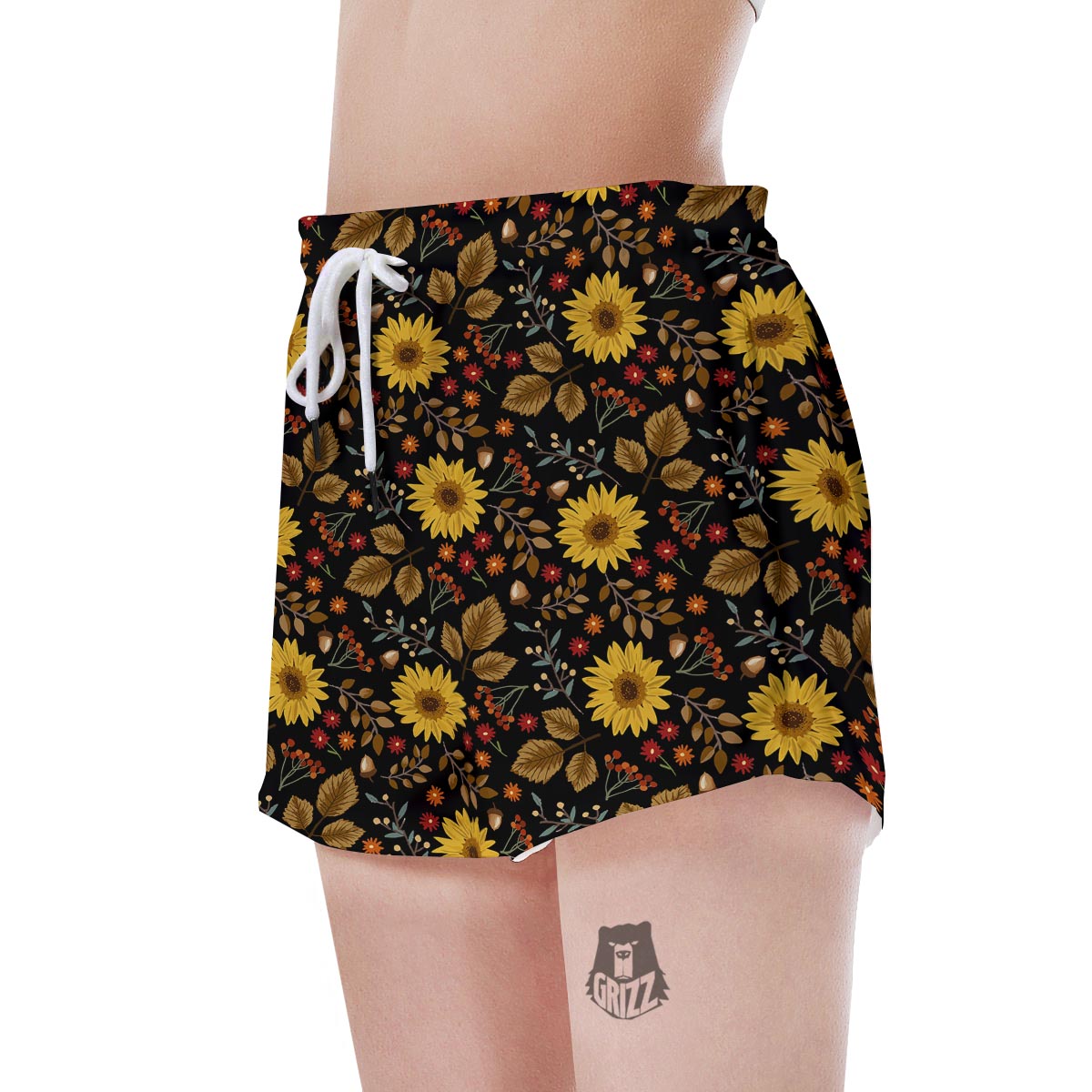Autumn Sunflower Women's Shorts-grizzshop