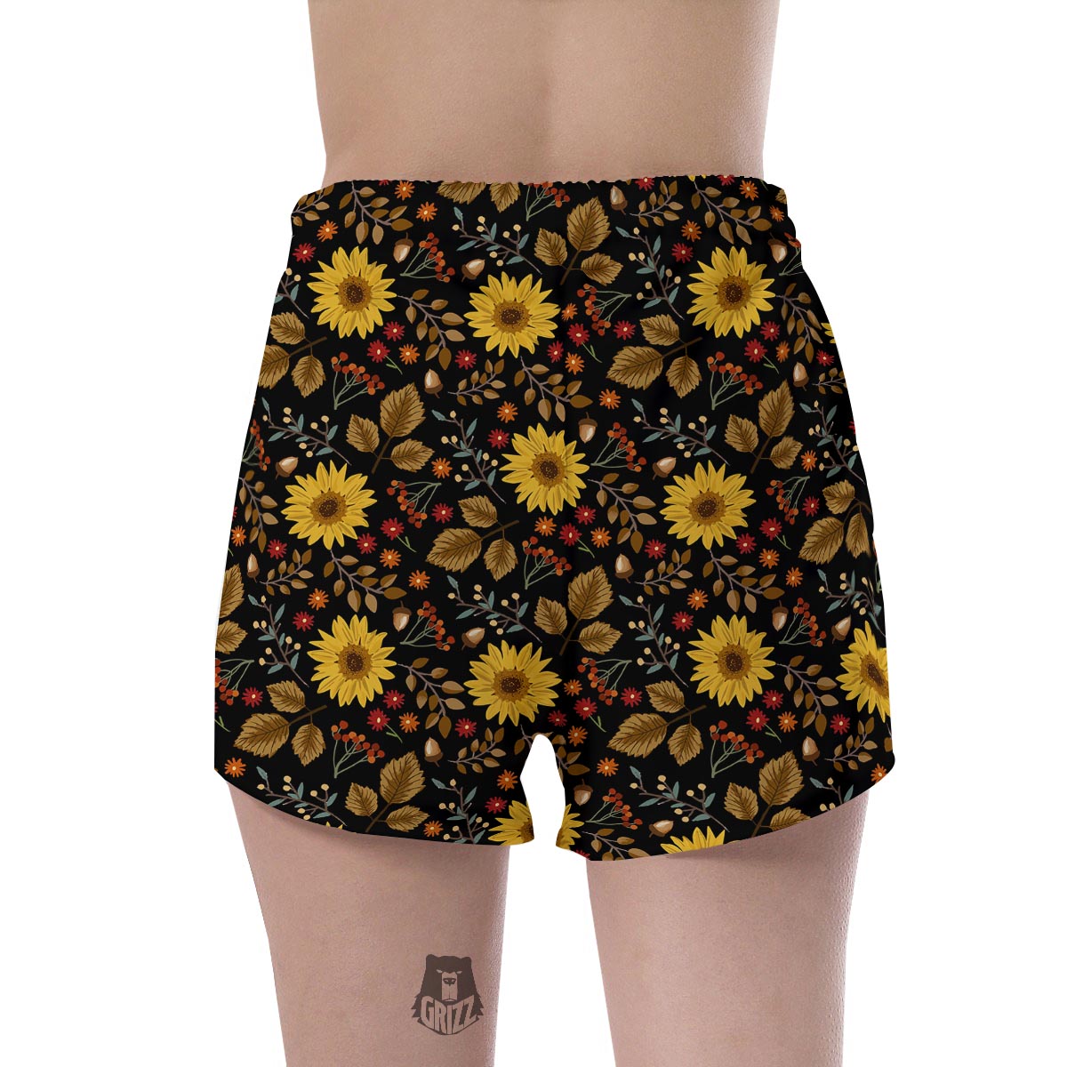 Autumn Sunflower Women's Shorts-grizzshop