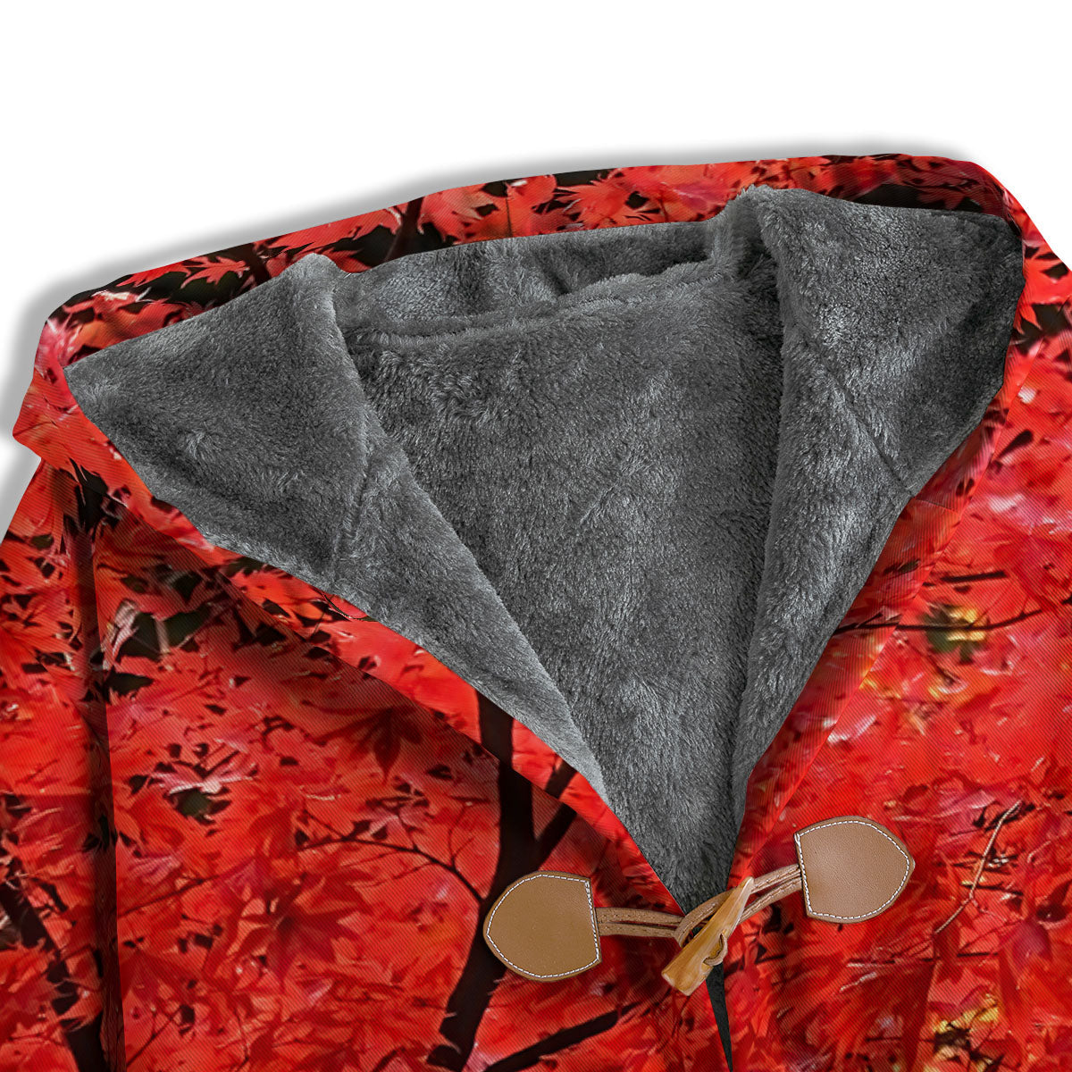 Autumn Trees Red Print Men's Windbreaker Jacket-grizzshop