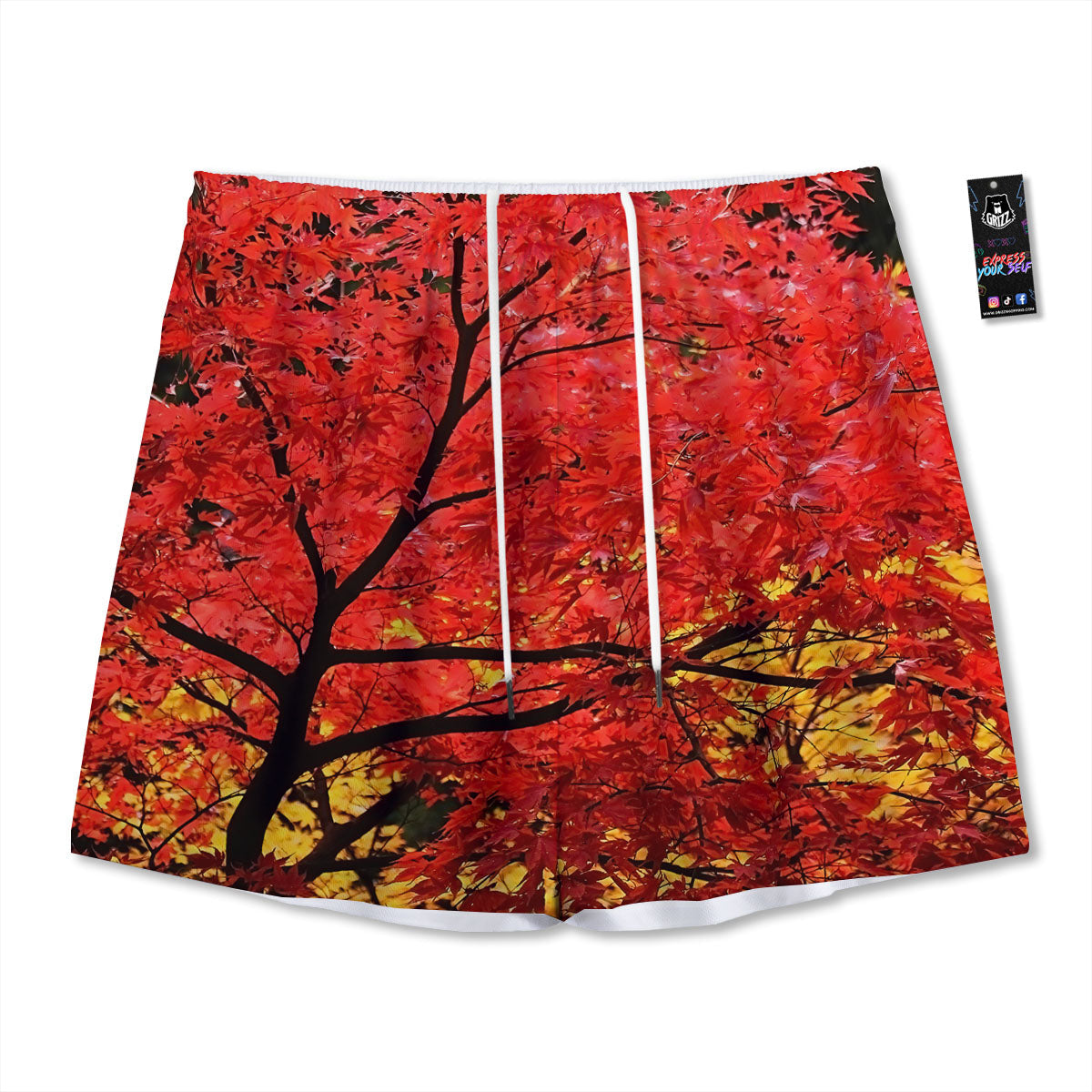 Border Tartan White And Grey Print Mesh Shorts