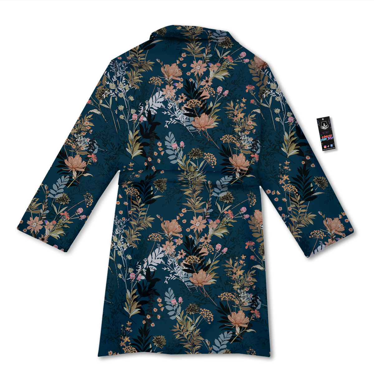 Autumn Vintage Print Pattern Bathrobe-grizzshop
