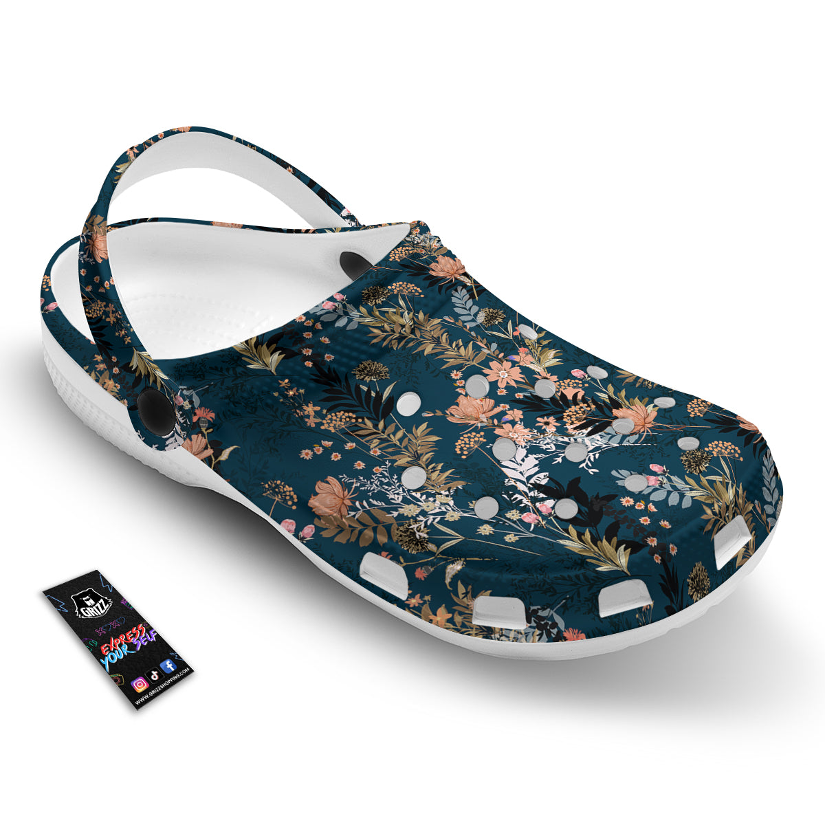 Autumn Vintage Print Pattern Clog-grizzshop